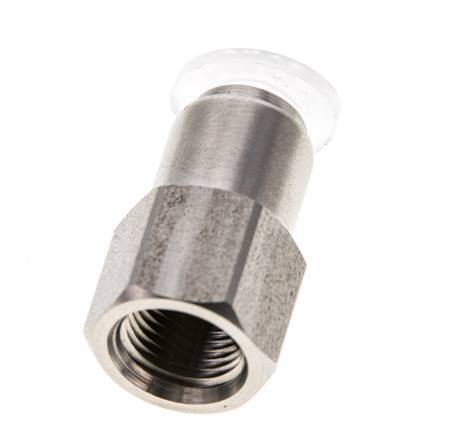 Racor de 6mm x G1/8'' con rosca hembra Acero inoxidable/PA EPDM/PTFE