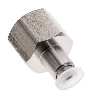 Racor de 4mm x G1/4'' con rosca hembra Acero inoxidable/PA EPDM/PTFE