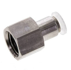 Racor de 6mm x G1/4'' con rosca hembra Acero inoxidable/PA EPDM/PTFE