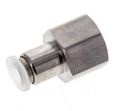 Racor de 6mm x G1/4'' con rosca hembra Acero inoxidable/PA EPDM/PTFE