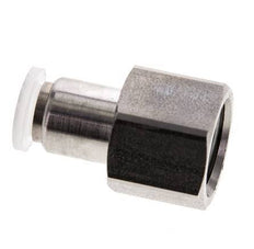 Racor de 6mm x G1/4'' con rosca hembra Acero inoxidable/PA EPDM/PTFE