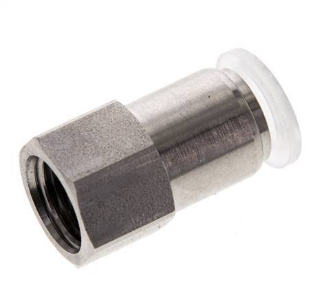 Racor de 10mm x G1/4'' con rosca hembra Acero inoxidable/PA EPDM/PTFE