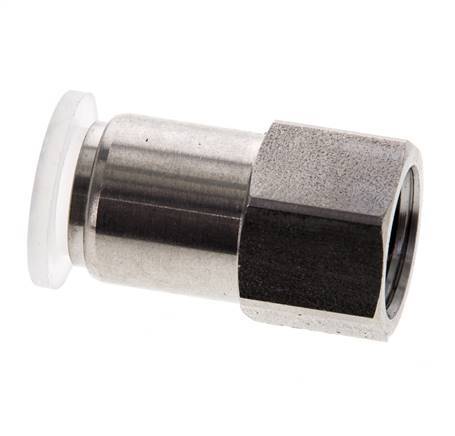Racor de 10mm x G1/4'' con rosca hembra Acero inoxidable/PA EPDM/PTFE