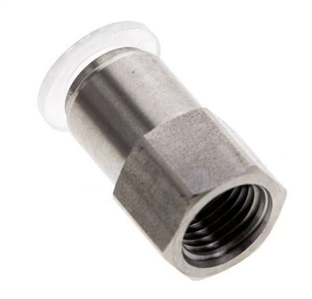 Racor de 10mm x G1/4'' con rosca hembra Acero inoxidable/PA EPDM/PTFE