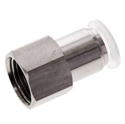 Racor de 10mm x G3/8'' con rosca hembra Acero inoxidable/PA EPDM/PTFE