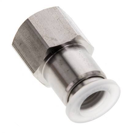 Racor de 10mm x G3/8'' con rosca hembra Acero inoxidable/PA EPDM/PTFE