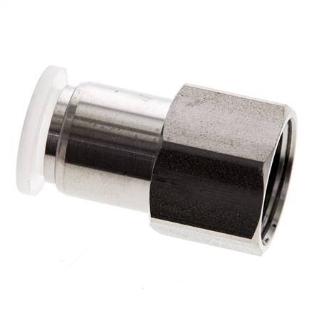 Racor de 10mm x G3/8'' con rosca hembra Acero inoxidable/PA EPDM/PTFE