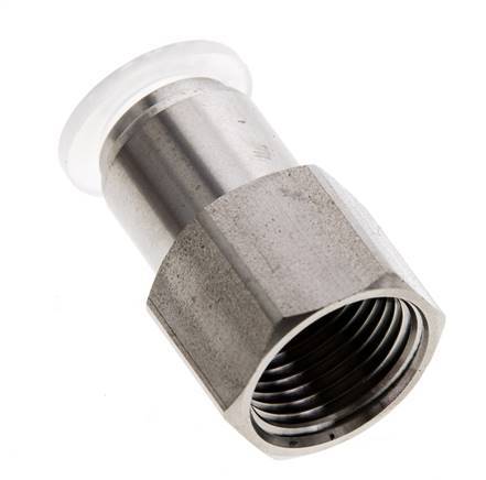 Racor de 10mm x G3/8'' con rosca hembra Acero inoxidable/PA EPDM/PTFE