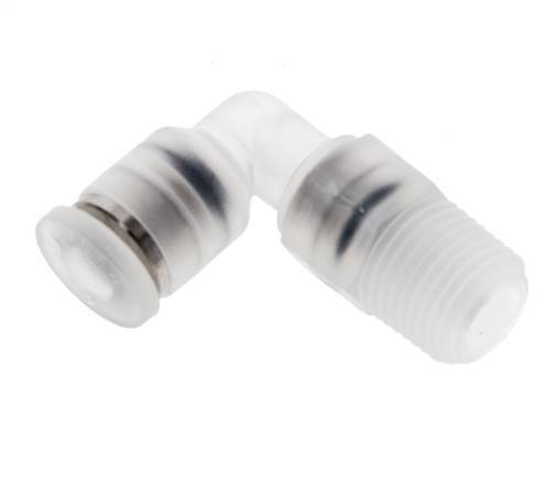 Racor de 4mm x R1/8'' 90deg con rosca macho Latón FKM Giratorio