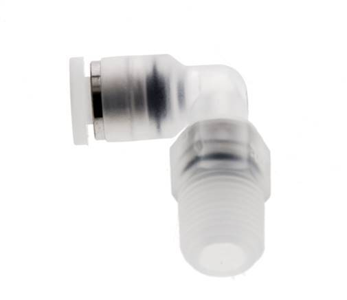 Racor de 4mm x R1/8'' 90deg con rosca macho Latón FKM Giratorio