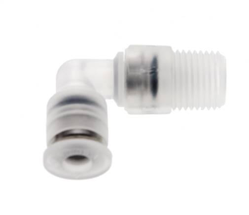 Racor de 4mm x R1/8'' 90deg con rosca macho Latón FKM Giratorio