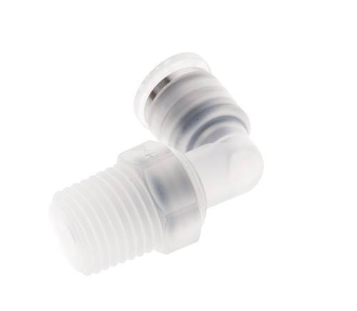 Racor de 6mm x R1/4'' 90deg con rosca macho Latón FKM Giratorio