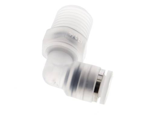 Racor de 6mm x R1/4'' 90deg con rosca macho Latón FKM Giratorio
