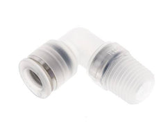 Racor de 8mm x R1/4'' 90deg con rosca macho Latón FKM Giratorio