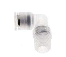 Racor de 8mm x R1/4'' 90deg con rosca macho Latón FKM Giratorio