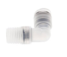 Racor de 8mm x R1/4'' 90deg con rosca macho Latón FKM Giratorio