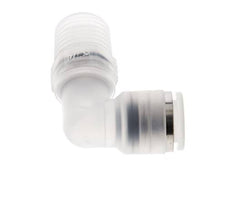 Racor de 8mm x R1/4'' 90deg con rosca macho Latón FKM Giratorio