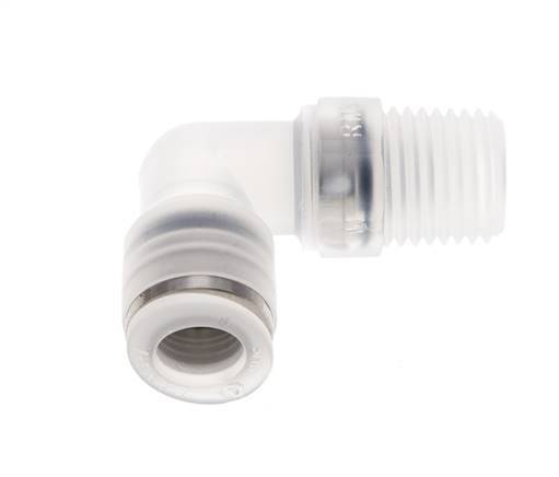 Racor de 8mm x R1/4'' 90deg con rosca macho Latón FKM Giratorio