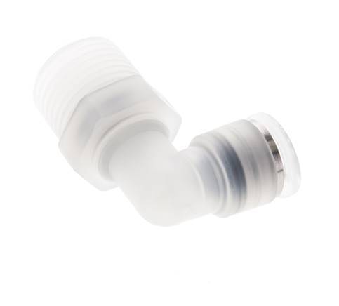 Codo de 90 grados 10mm x R1/2'' con rosca macho Latón FKM Giratorio