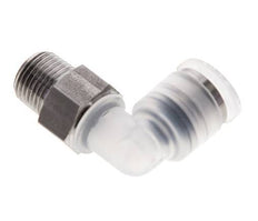 Racor de 6mm x R1/8'' 90deg con rosca macho PA/Acero inoxidable EPDM/PTFE Giratorio