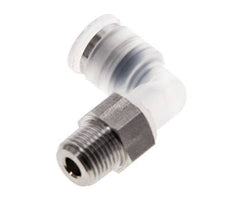 Racor de 6mm x R1/8'' 90deg con rosca macho PA/Acero inoxidable EPDM/PTFE Giratorio
