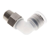 Codo de 90 grados 12mm x R3/8'' con rosca macho PA/Acero inoxidable EPDM/PTFE Giratorio