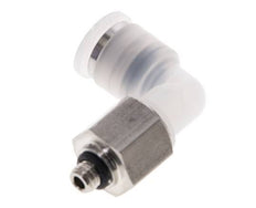 6mm x M 5 90deg Elbow Push-in Fitting with Male Threads PA/Stainless Steel EPDM Rotatable