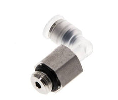Racor de 4mm x G1/8'' 90deg con rosca macho PA/Acero inoxidable EPDM Giratorio