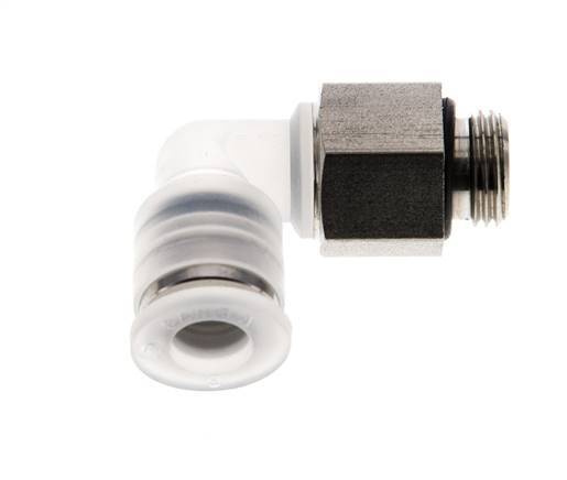 Racor de 6mm x G1/8'' 90deg con rosca macho PA/Acero inoxidable EPDM Giratorio