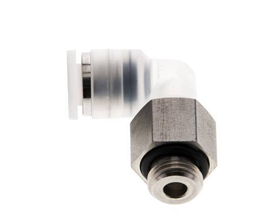 Racor de 6mm x G1/8'' 90deg con rosca macho PA/Acero inoxidable EPDM Giratorio