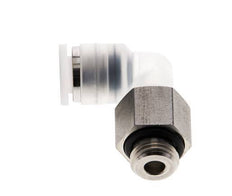 Racor de 6mm x G1/8'' 90deg con rosca macho PA/Acero inoxidable EPDM Giratorio