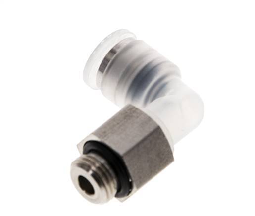 Racor de 6mm x G1/8'' 90deg con rosca macho PA/Acero inoxidable EPDM Giratorio