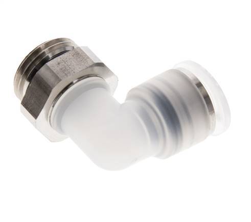 Codo de 90 grados 12mm x G1/2'' con rosca macho PA/Acero inoxidable EPDM Giratorio
