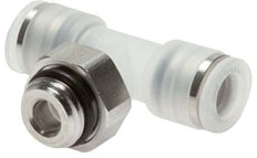 Racor en T de 10mm x G1/2'' con rosca macho PA/acero inoxidable EPDM giratorio FDA