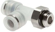 Racor en T en ángulo recto de 10mm x G1/2'' con rosca macho PA/acero inoxidable EPDM giratorio FDA