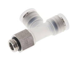 10mm x G1/4'' Right Angle Tee Push-in Fitting with Male Threads PA/Stainless Steel EPDM FDA Rotatable