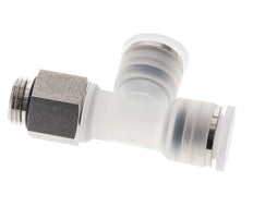 10mm x G1/4'' Right Angle Tee Push-in Fitting with Male Threads PA/Stainless Steel EPDM FDA Rotatable