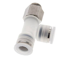 10mm x G1/4'' Right Angle Tee Push-in Fitting with Male Threads PA/Stainless Steel EPDM FDA Rotatable