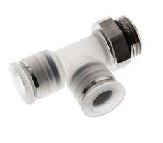 Racor en T en ángulo recto de 12mm x G1/2'' con rosca macho PA/Acero inoxidable EPDM giratorio FDA
