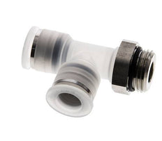 Racor en T en ángulo recto de 12mm x G1/2'' con rosca macho PA/Acero inoxidable EPDM giratorio FDA