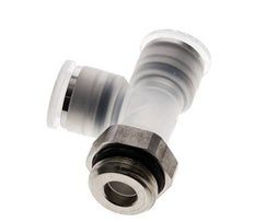 Racor en T en ángulo recto de 12mm x G1/2'' con rosca macho PA/Acero inoxidable EPDM giratorio FDA