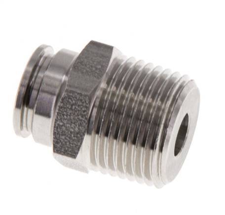 Racor de 8mm x R3/8'' con rosca macho Acero inoxidable FKM