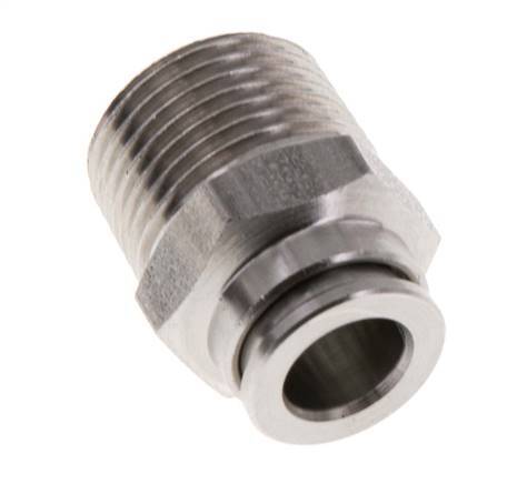 Racor de 8mm x R3/8'' con rosca macho Acero inoxidable FKM
