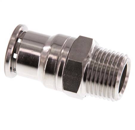 Racor de 16mm x R1/2'' con rosca macho Latón/PA 66 NBR