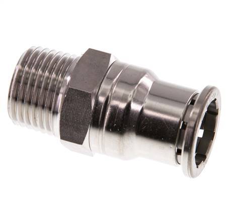 Racor de 16mm x R1/2'' con rosca macho Latón/PA 66 NBR