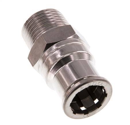 Racor de 16mm x R1/2'' con rosca macho Latón/PA 66 NBR