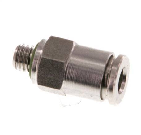 Racor de 4mm x M 5 con rosca macho Acero inoxidable FKM