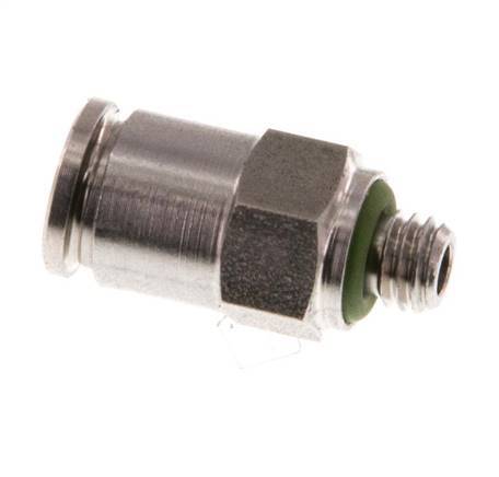Racor de 4mm x M 5 con rosca macho Acero inoxidable FKM
