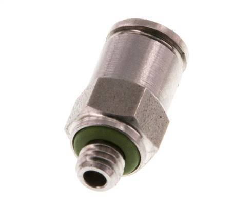 Racor de 4mm x M 5 con rosca macho Acero inoxidable FKM