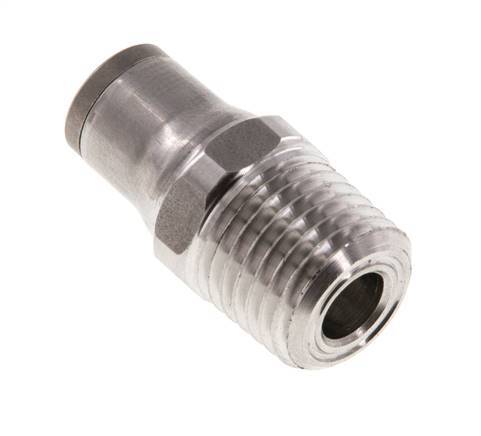 Racor de 6mm x 1/4'' NPT con rosca macho Acero inoxidable FKM